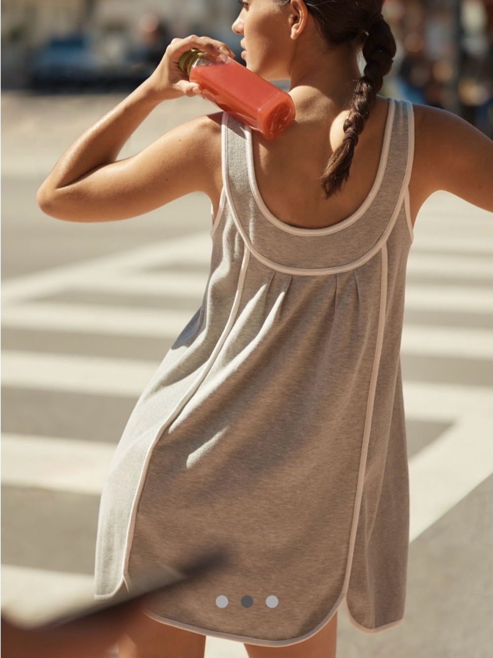 Sleeveless Crewneck athletic Tank Dress - Picture 2 of 9